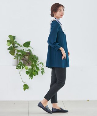 Tiaclasse 【安田美沙子さん着用・洗える】T/R両面起毛ストレッチパンツ グレーチェック