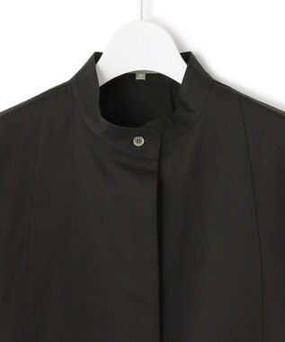 23区 【23区 lab.】ハイカウントコットン タキシード シャツ ブラック系