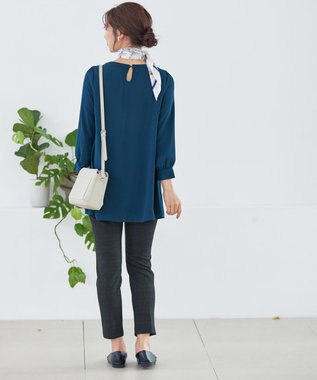 Tiaclasse 【安田美沙子さん着用・洗える】T/R両面起毛ストレッチパンツ グレーチェック