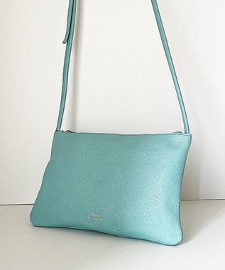 Hekhèr Le Style de Vie 新色追加【日本製】シュリンクレザー スクエアショルダーバッグ スカイブルー