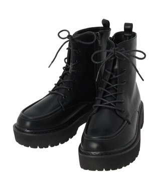 earth music&ecology ＯＲｉｅｎｔａｌ　ＴＲａｆｆｉｃ　レースアップブーツ Black