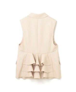 GRACE CONTINENTAL バックフリルベスト ベージュ