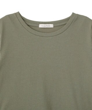 Green Parks 異素材ドッキングペプラムプルオーバー Khaki