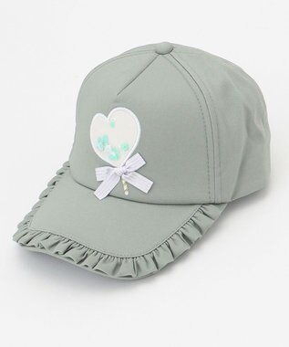 ANY KIDS シャラシャラモチーフフリルキャップ ミント×キャンディー