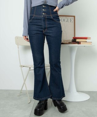 WEGO ボリュームヒールレースアップシューズ ブラック