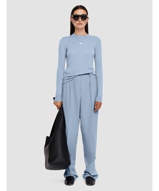 JOSEPH 【洗える】キャッシュエアー　ラウンドネックニット Faded Sky