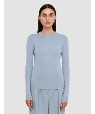 【洗える】キャッシュエアー　ラウンドネックニット