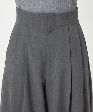 NAVE 【Nave・洗える】2WAYツイル ワイドパンツ ライトグレー系