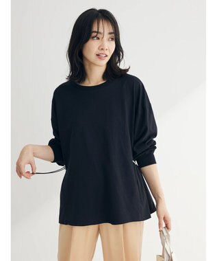 Green Parks ドロストドッキング長袖プルオーバー Black