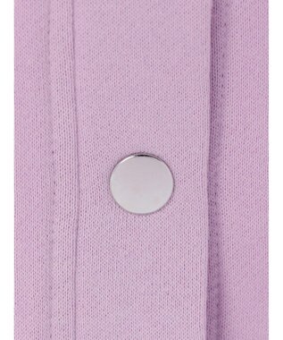 Green Parks 裏起毛ミディ丈ドットボタンカーディガン Purple
