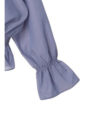 earth music&ecology シャーリングシアーブラウス Blue