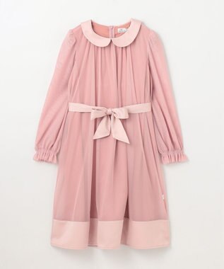 組曲 KIDS 【150-160㎝】チュールフレア ドレス ピンク