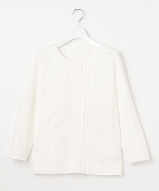 自由区 【洗える・ジャージー素材】フロントレースジャージー プルオーバー ホワイト系