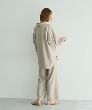 YECCA VECCA 【2点SET】スキッパーデザインセットアップ Gray Beige