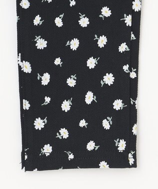 ANY KIDS 総柄 カット パンツ ブラック×花柄