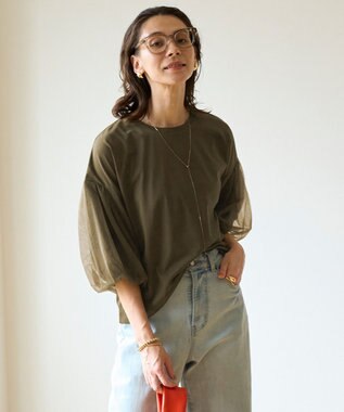 チュール レイヤード Tシャツ