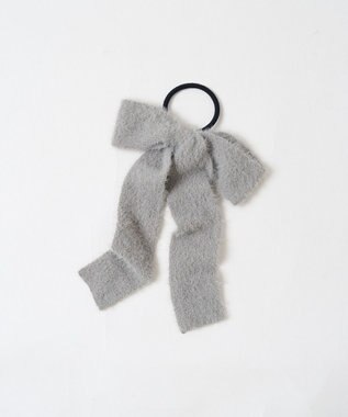 WEGO Lシャギーニットリボンゴム グレー