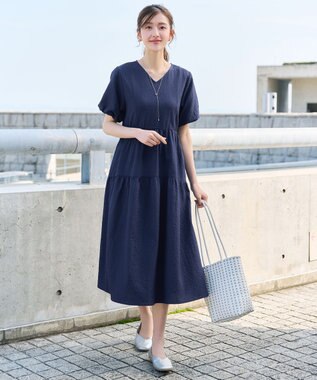 Tiaclasse リップルティアードワンピース