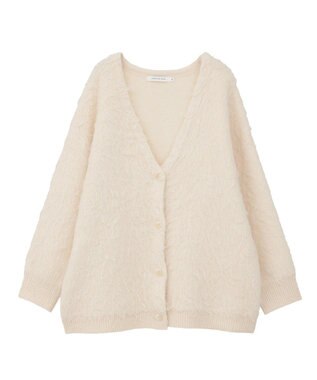AMERICAN HOLIC カールシャギーカーディガン Ivory