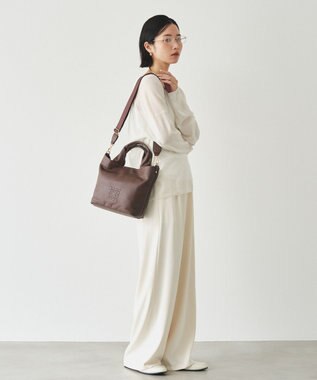russet 《Souffle TOTE》レザー2WAYトートバッグ（SF-288） D.Brown