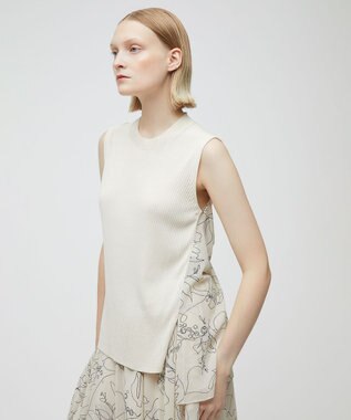 BEIGE， GINGKO / ドッキングニット Ecru