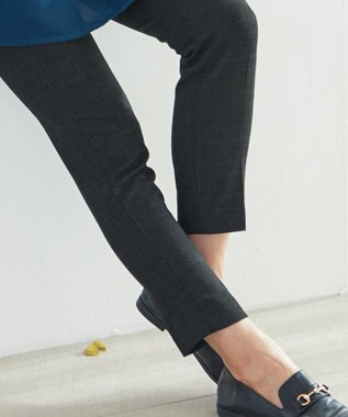 Tiaclasse 【安田美沙子さん着用・洗える】T/R両面起毛ストレッチパンツ グレーチェック