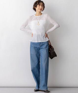 23区 【先行予約】シアーフライス レイヤード ロンTEE ホワイト系