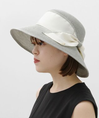 TOCCA 【サイズ調整可】WIDE BRIM BRAIDHAT 帽子 ライトグレー系