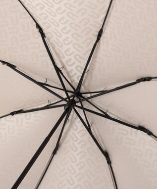 MOONBAT 【耐風】FURLA 折傘 アーチロゴ ベージュ