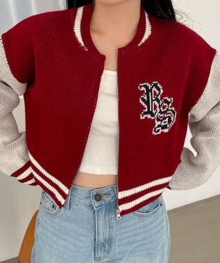 WEGO ニットショートスタジャン レッド