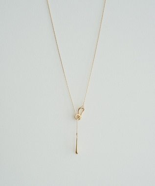 earth music&ecology ニュアンスノットラリエット Gold