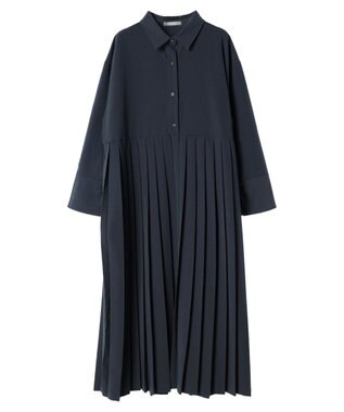 Green Parks armonia．プリーツシャツワンピース Gray