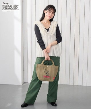 ROOTOTE 8442【スヌーピー】IP.デリ.ピーナッツ-0J 02：カーキ