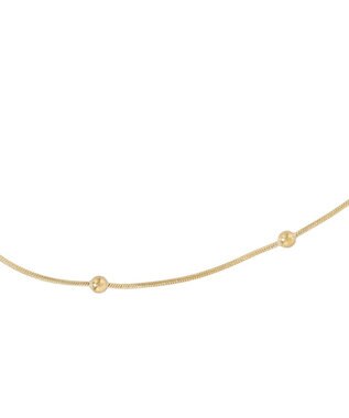 AMERICAN HOLIC 【ステンレス】スイッチドボールチェ－ンネックレス Gold