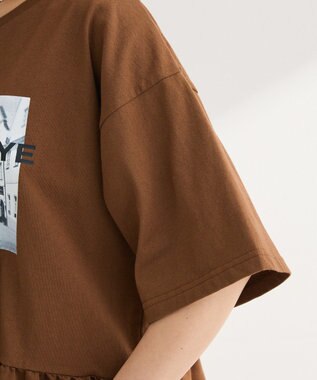 Green Parks アソート柄ドッキングプルオーバー Brown