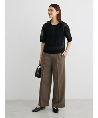 Green Parks きれいシルエットワイドパンツ Khaki