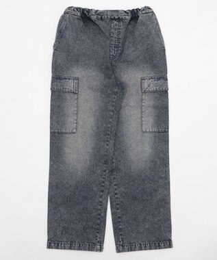 WEGO 【KIDS】デニムイージーカーゴパンツ（JUNIOR） デニム中濃加工色