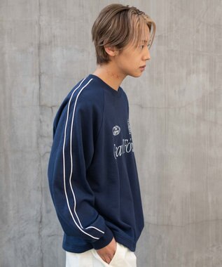 WEGO 【ユニセックス着用ITEM】ショートドロストラインプルオーバー ネイビー