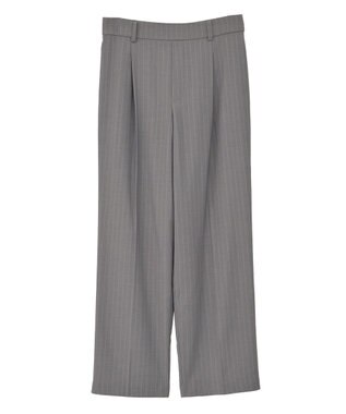 Green Parks あったか裏起毛きれいシルエットパンツ Stripe