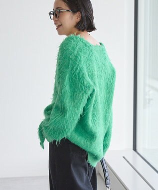 AMERICAN HOLIC カールシャギーカーディガン Green