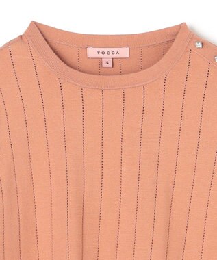 TOCCA IN ROMANCE ペプラム ニットプルオーバー ピンク系