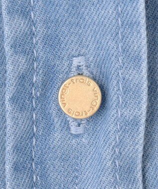 23区 S 【洗える】ライトダンガリー 2WAY シャツ ライトインディゴ