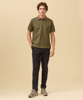 J.PRESS MEN ジャケットインの最適解【接触冷感 / 吸水速乾】【J.PRESS PREMIUM JERSEY】スキッパー ポロシャツ カーキ系