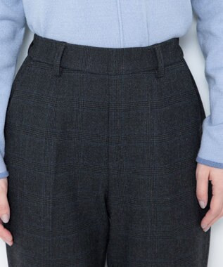 Tiaclasse 【安田美沙子さん着用・洗える】T/R両面起毛ストレッチパンツ グレーチェック