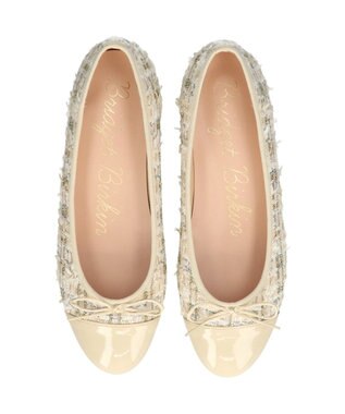 Bridget Birkin 【Bridget Birkin】ラメツイードバレエシューズ ベージュコンビ