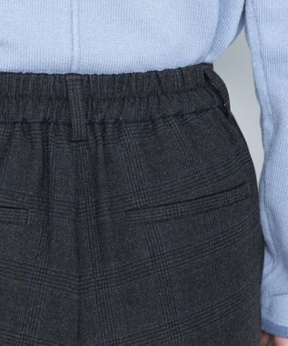 Tiaclasse 【安田美沙子さん着用・洗える】T/R両面起毛ストレッチパンツ グレーチェック