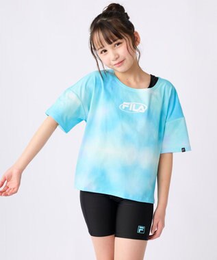 OP／FILA 【FILA】スクール水着 水陸両用Tシャツ付き 捲れ防止タンキニ