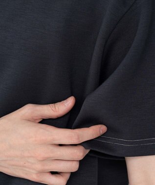 WEGO 【ユニセックス着用ITEM/MLサイズ展開】カラーステッチT（SS） ブラック中濃色