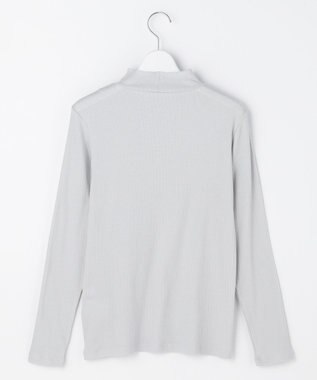 J.PRESS LADIES シルク混ベアテレコ ハイネック シアー カットソー ライトグレー系