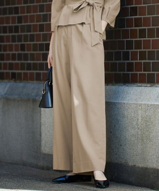 【セットアップ対応・洗える】ドレープツイルワイド パンツ